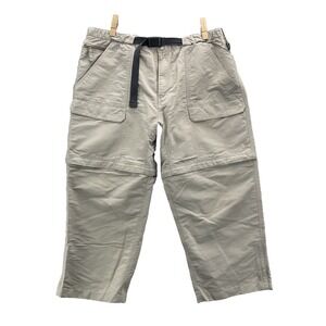 North Face Convertible Cargo Pants Men's‎ XXL Khaki Belted Gorpcore Hiking Trail